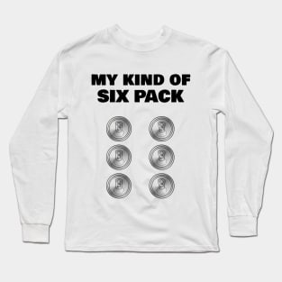 Beer Drinker 'My Kind of Six Pack' Long Sleeve T-Shirt